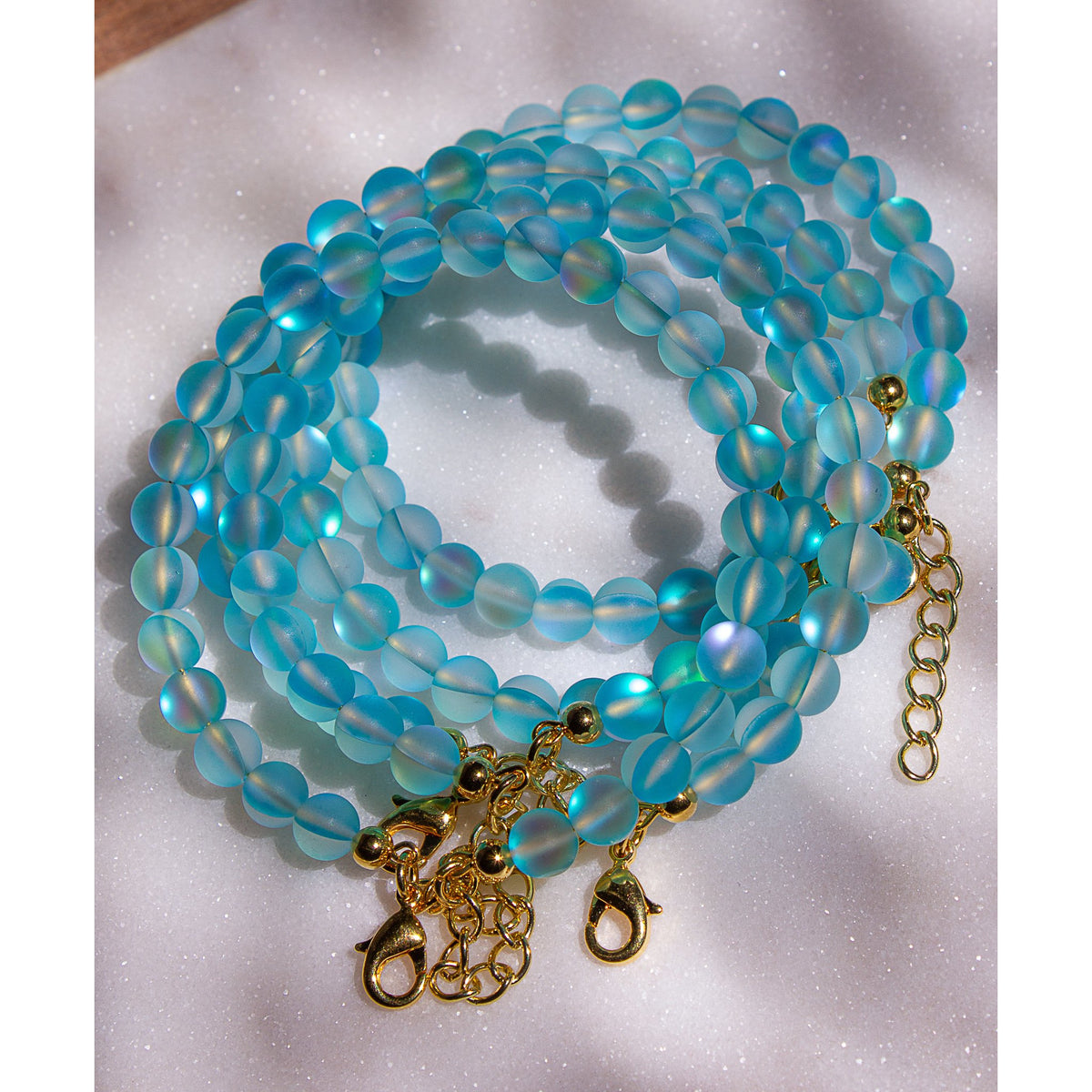 MOON TIDAL BRACELET - RECYCLED GLASS BEADS - 2 SIZES