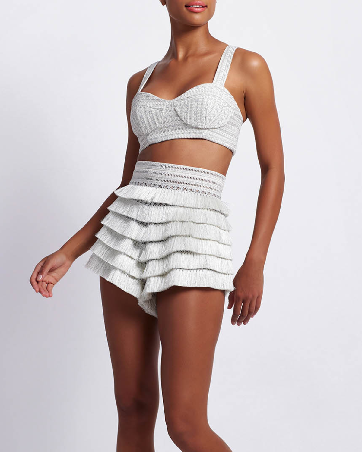 Plunge Netted Sleeve Swimsuit (EXCLUSIVE)