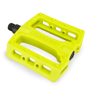 neon yellow bike pedals