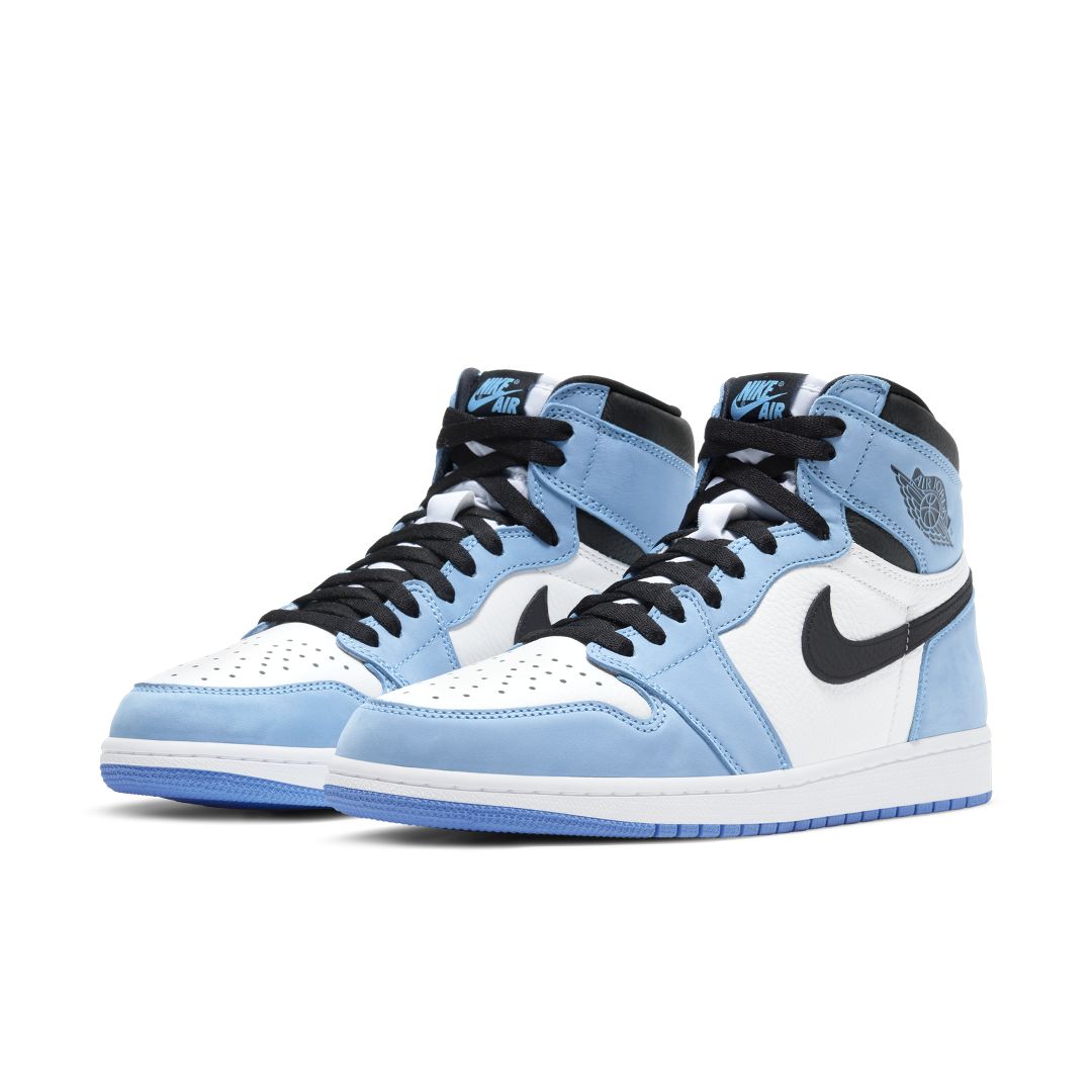 black and blue and white jordans