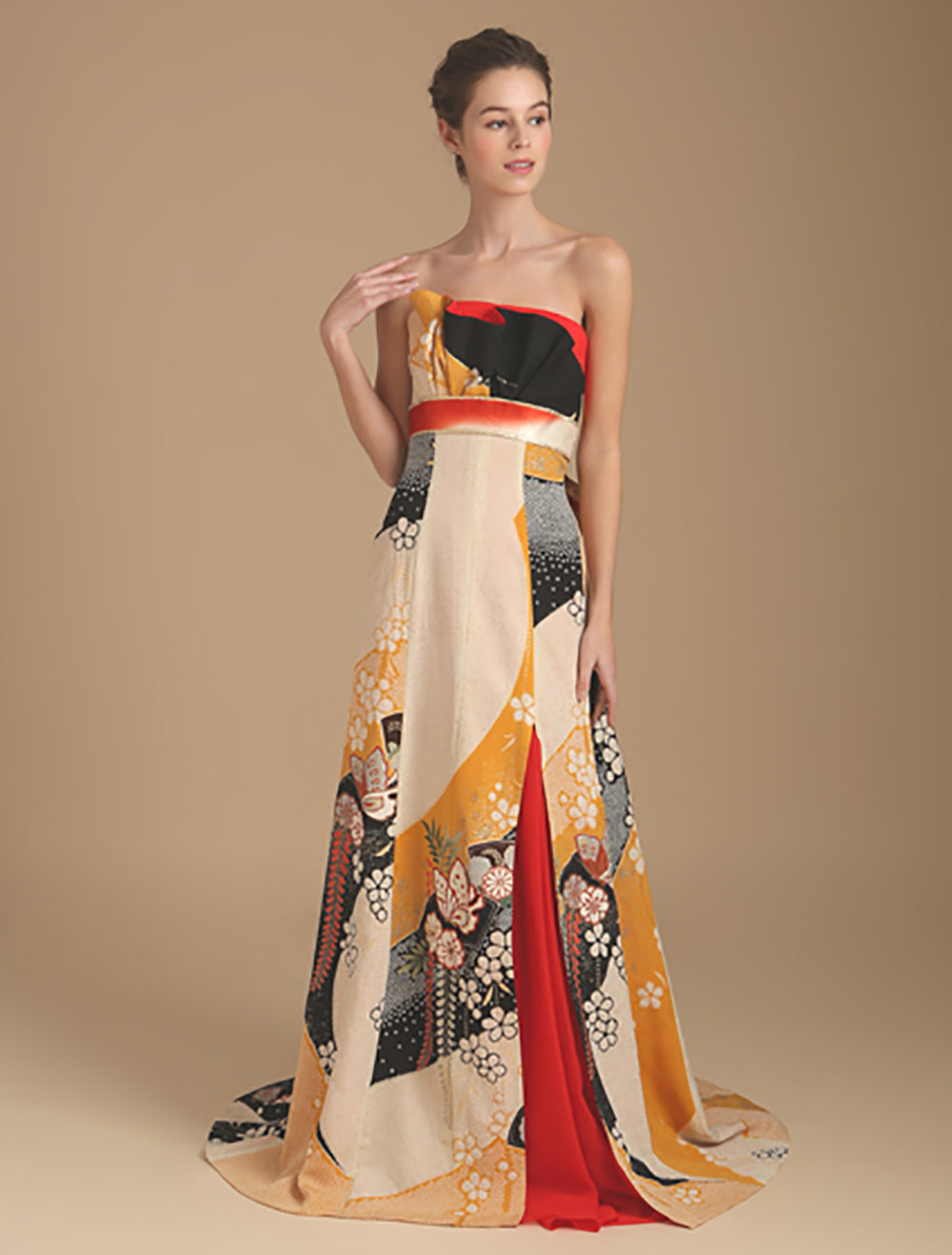 modern kimono wedding dress