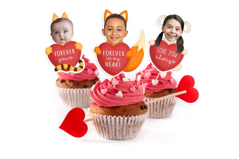 free printable custom valentines and valentines cupcakes