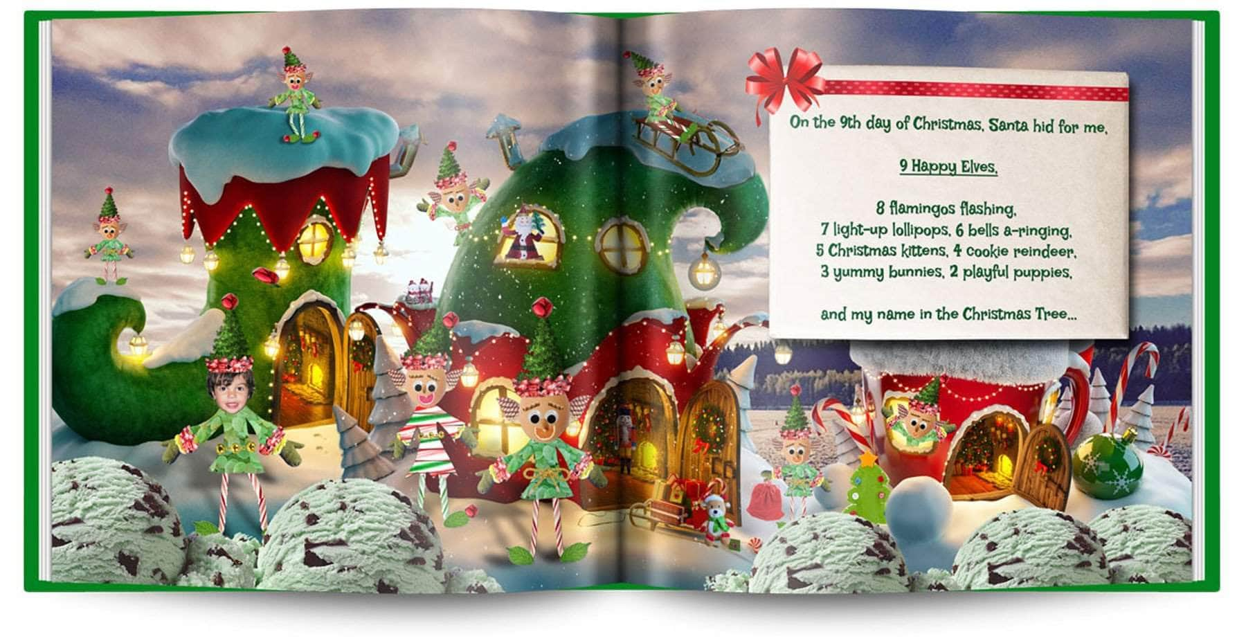 Personalized Christmas Book with photo and name My Custom Kids Books