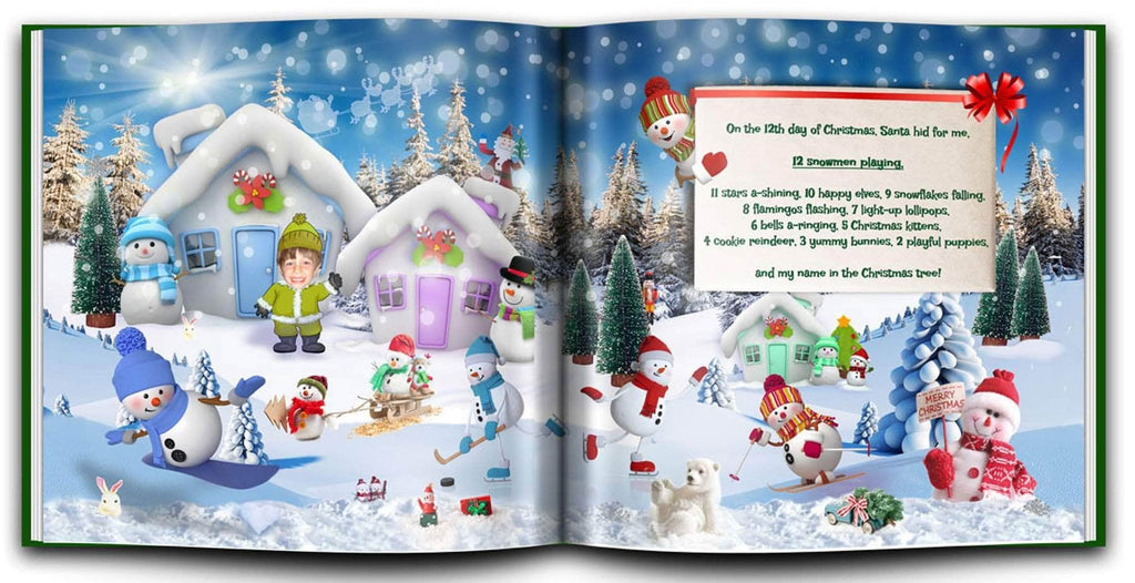 Personalized Christmas Book with photo and name My Custom Kids Books