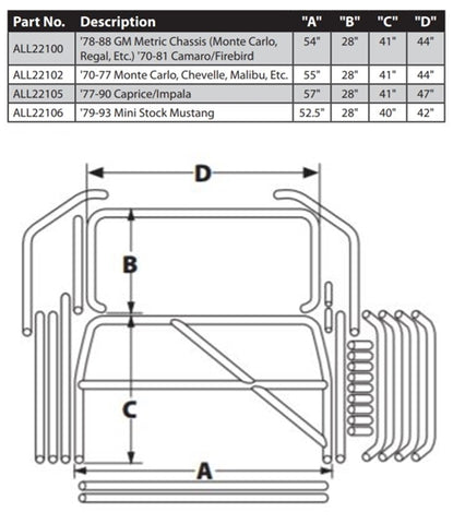 Allstar Performance Deluxe Roll Cage Kit