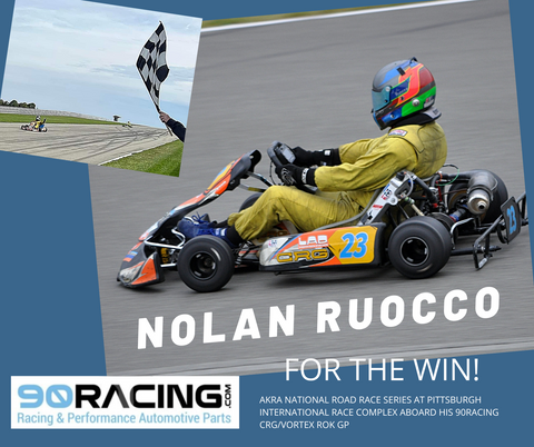 Nolan Ruocco Wins at Pitt Race with AKRA Karting