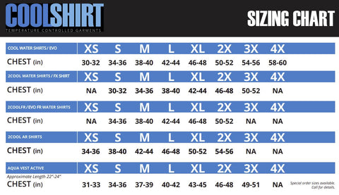 Cool Shirt Size Chart