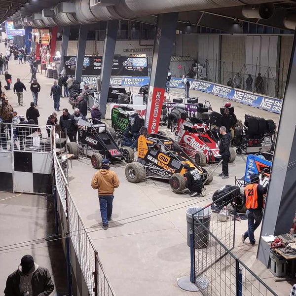 Busy pits at Chili Bowl 2024