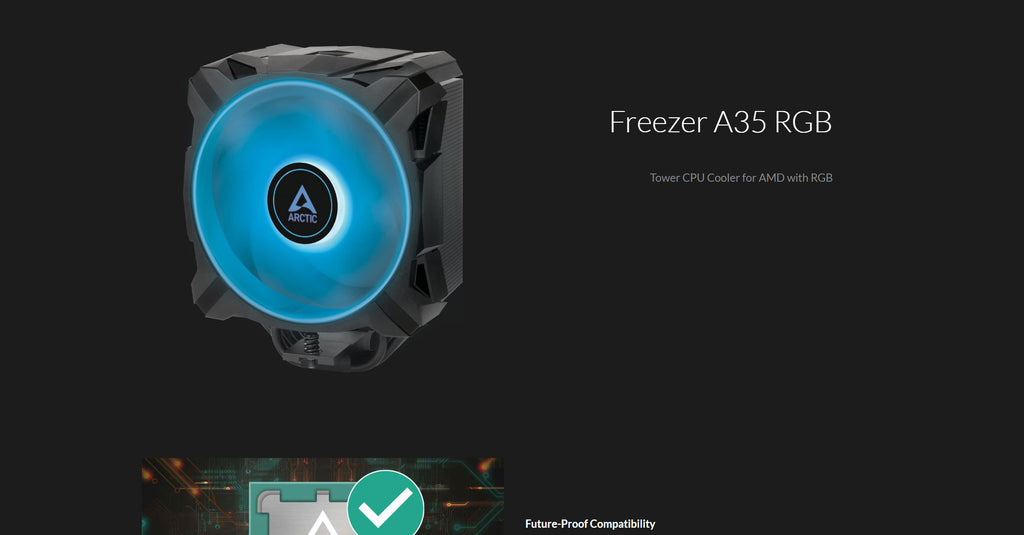 Arctic Freezer A35 RGB AMD CPU Cooler   Model: ACFRE00114A Description