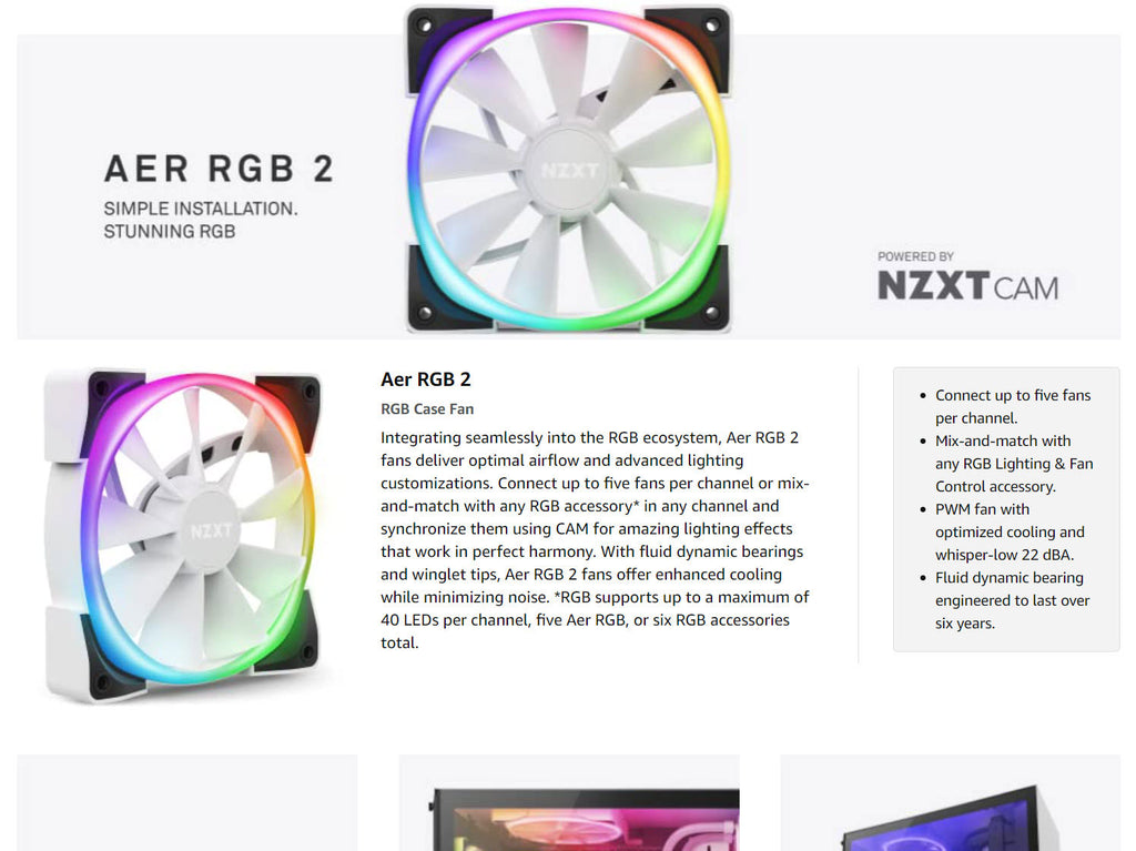 NZXT AER RGB 2 Case Fan Description