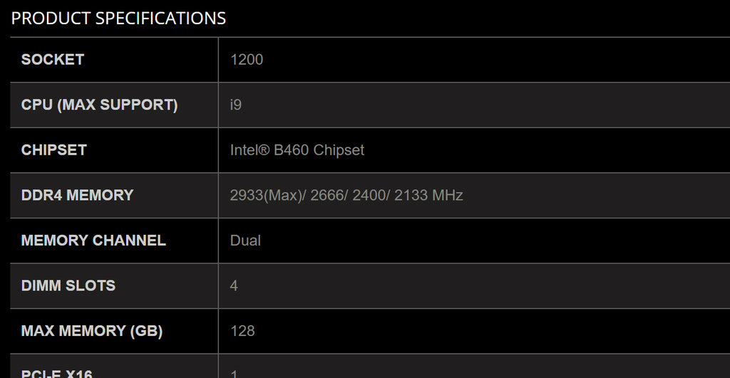 MSI MAG B460M BAZOOKA Intel Socket 1200 Micro ATX Gaming Motherboard Specification