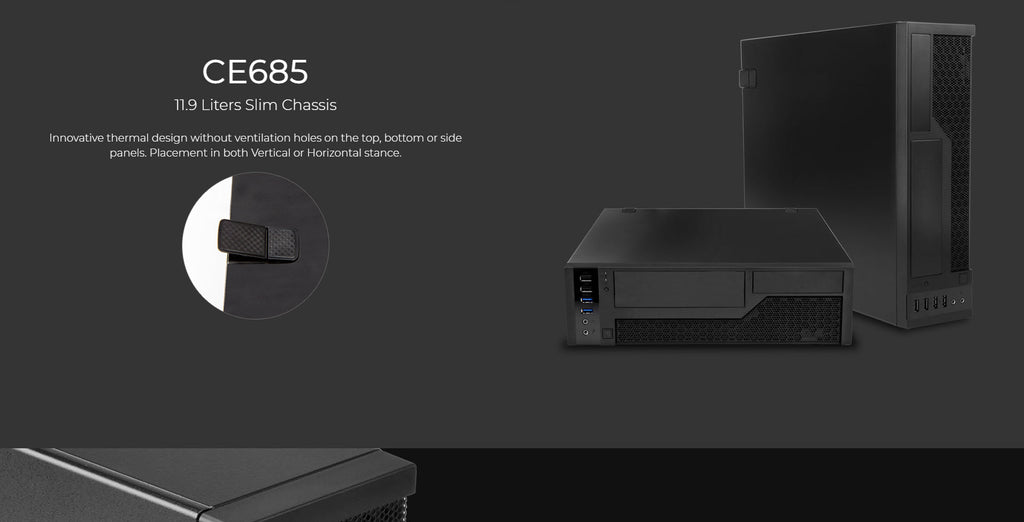 In Win CE685 SFF Micro ATX Slim Case with 300W Power Supply Model: CE685.FH300TB3 Description