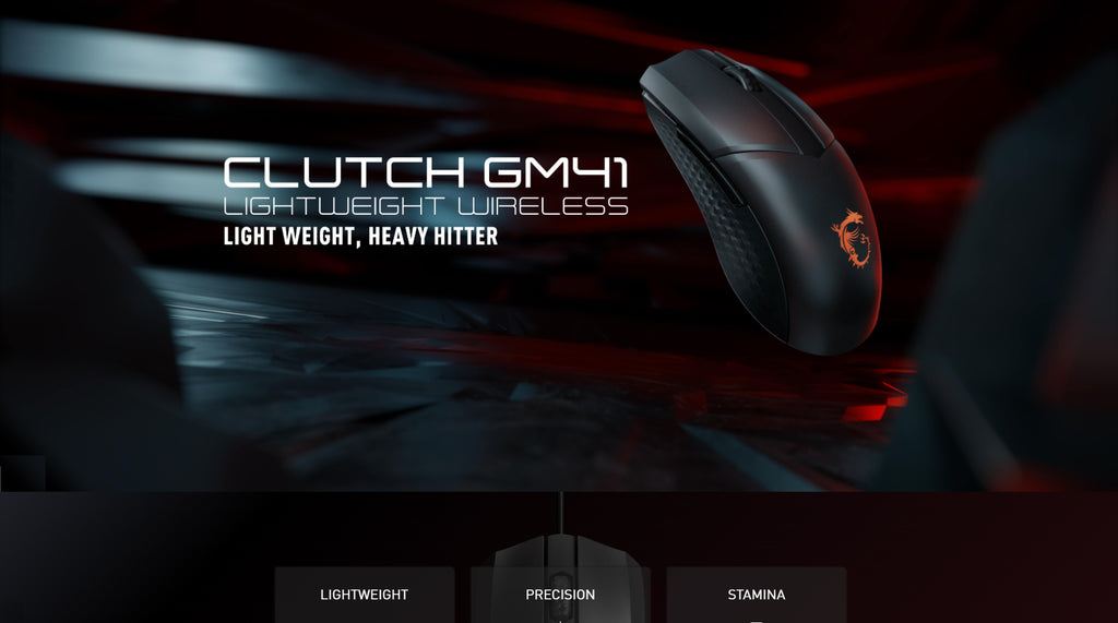 MSI CLUTCH GM41 LIGHTWEIGHT WIRELESS Gaming Mouse Description