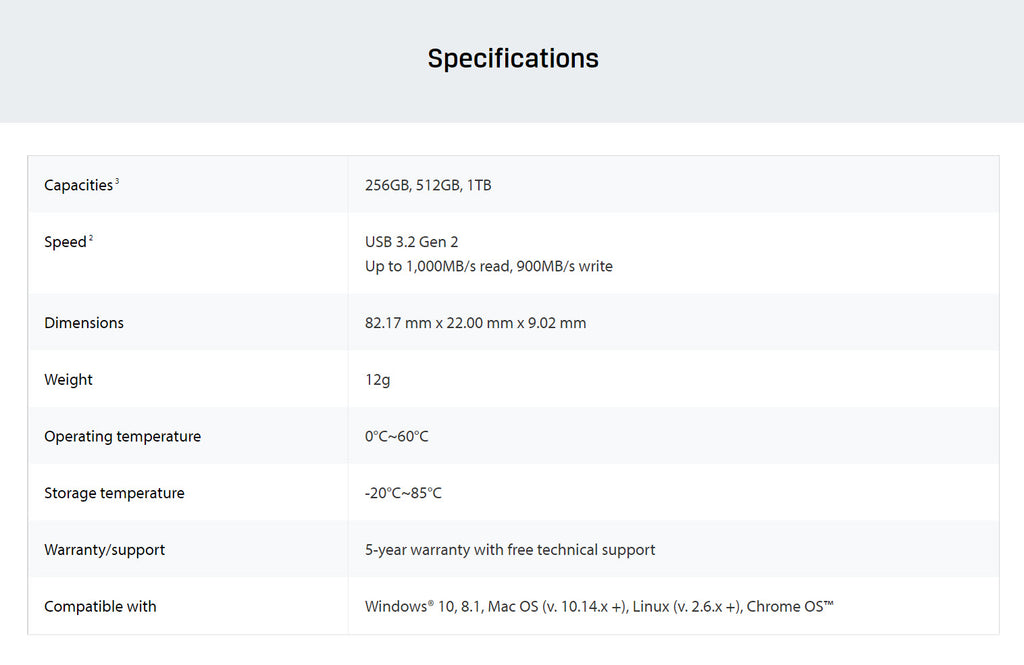 Kingston DataTraveler Max USB 3.2 Gen 2 Type-C Flash Drive Specification