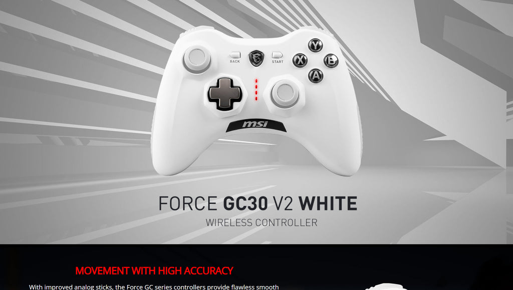 MSI FORCE GC30 V2 WHITE Gaming Controller Description