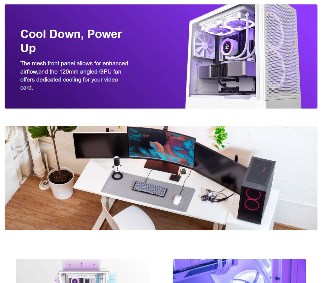 NZXT H5 Flow RGB ATX Mid Tower Gaming Case Description