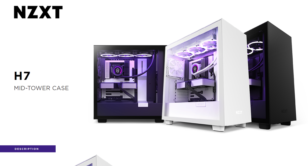 NZXT H7 ATX Mid Tower Gaming Case Description