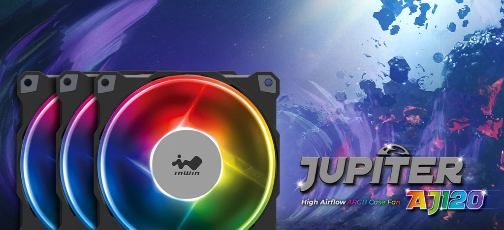 In Win Jupiter AJ120 120mm ARGB Case Fan Single Pack Model: IW-FN-AJ120-1PK Description