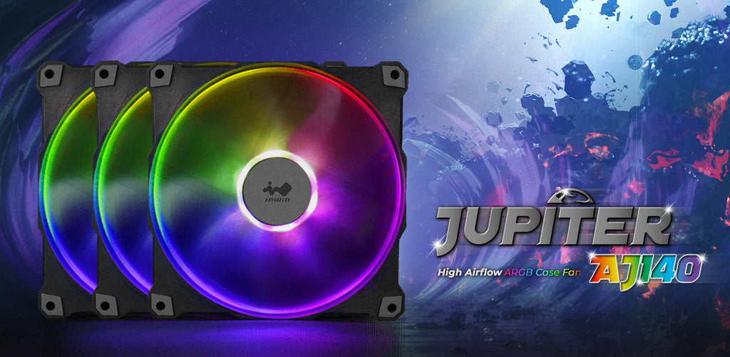 In Win Jupiter AJ140 140mm ARGB Case Fan 3pcs Value Pack Model: IW-FN-AJ140-3PK Description