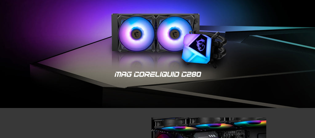 MSI MAG CORE LIQUID C280 AIO ARGB Liquid CPU Cooler Description