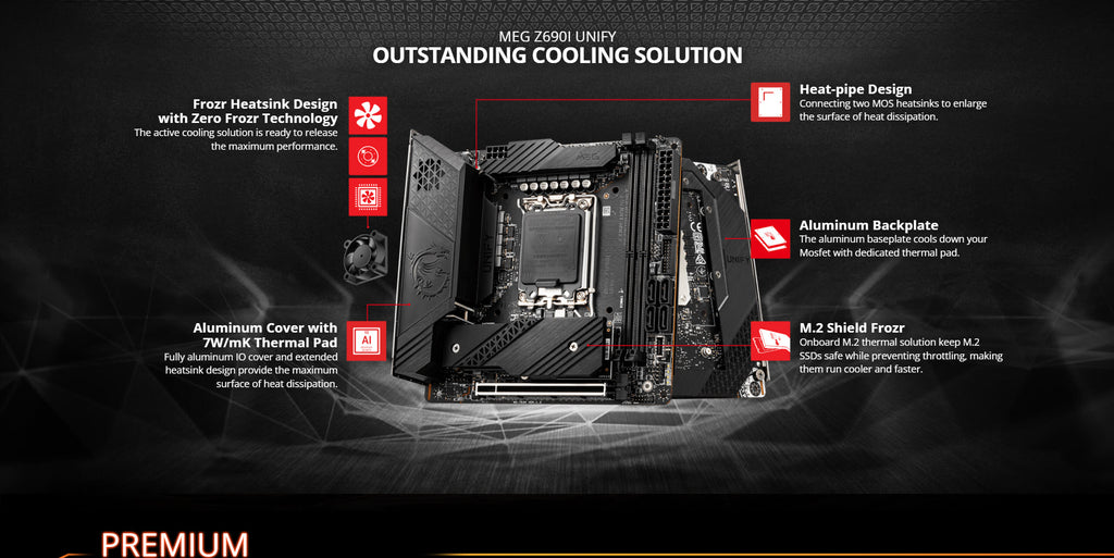 MSI MEG Z690I UNIFY Intel Socket 1700 Mini-ITX Motherboard Description