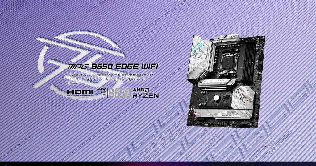 MSI MPG B650 EDGE WIFI DDR5 AMD AM5 ATX Motherboard Description