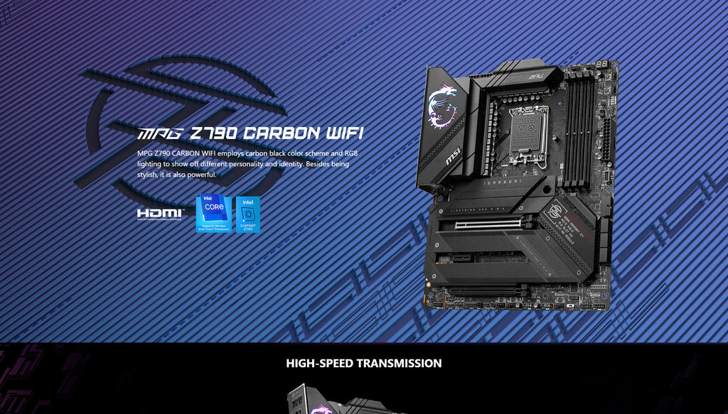 MSI MPG Z790 CARBON WIFI Intel Socket 1700 ATX Motherboard Description