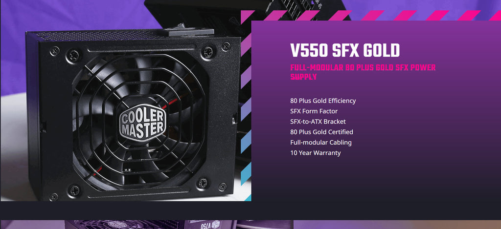 Cooler Master V550 SFX Gold 550W SFX Power Supply Model: MPY-5501-SFHAGV-US Description