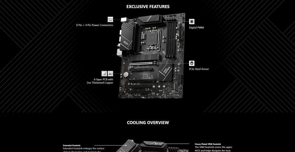 MSI PRO B760-P WIFI DDR4 Intel Socket 1700 ATX Motherboard Description