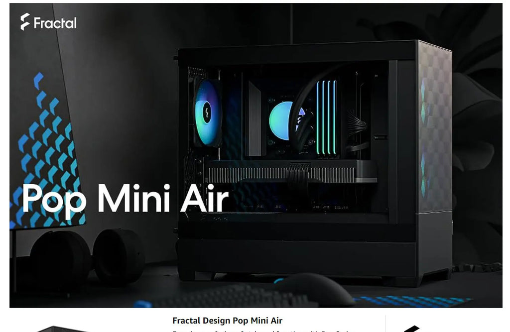 Fractal Design POP Mini AIR RGB Clear Tinted Tempered Glass Side Panel Case Description