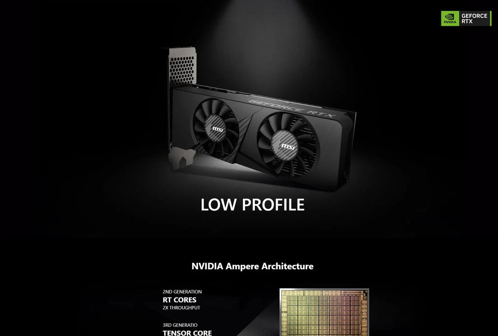 MSI Geforce RTX 3050 LP 6G OC Low Profile Video Card Description