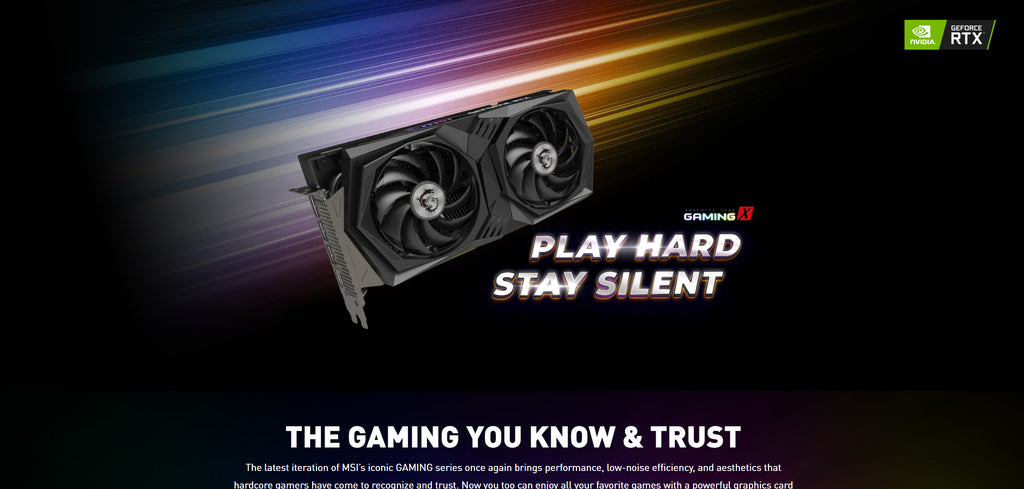 MSI RTX 3050 GAMING X 8G Gaming Video Card Description