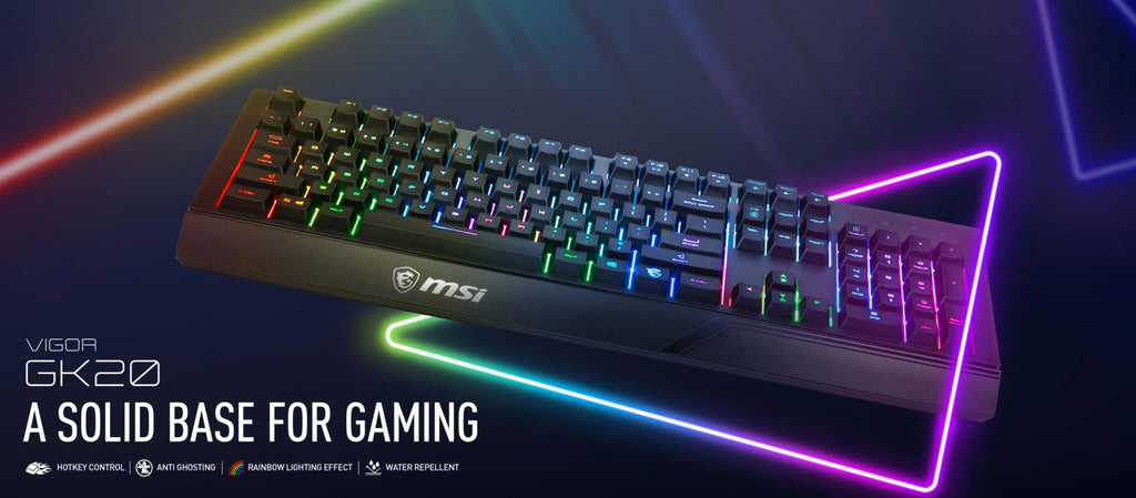 MSI VIGOR GK20 Wired RGB Gaming Keyboard Descritpion