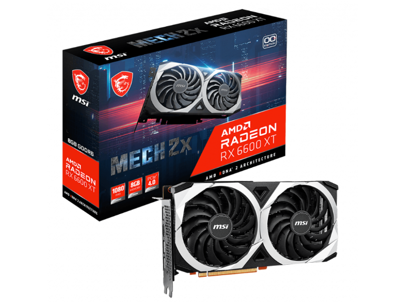 MSI Radeon RX 6600XT Mech 2X 8G OC Gaming Video Card - Aeromalls