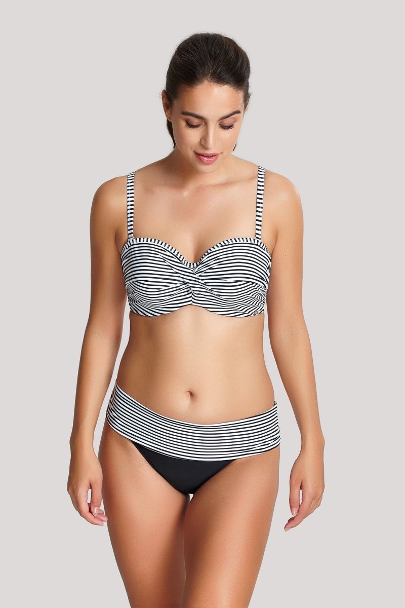 Anya Stripe Bandeau Tankini Black/White- SW0891 – Bravo Bra Boutique