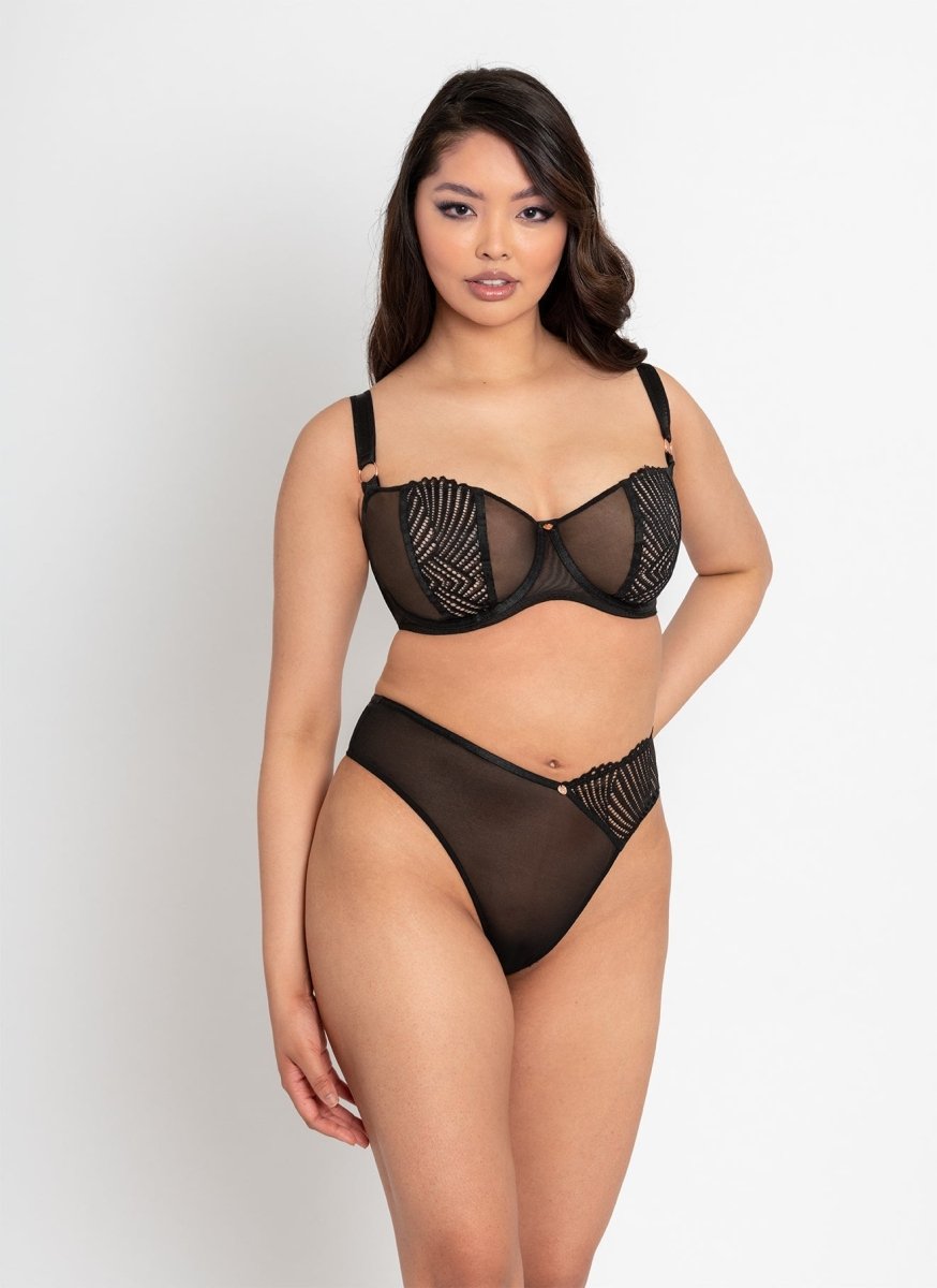 Regent Green Mesh Harness Balcony Bra