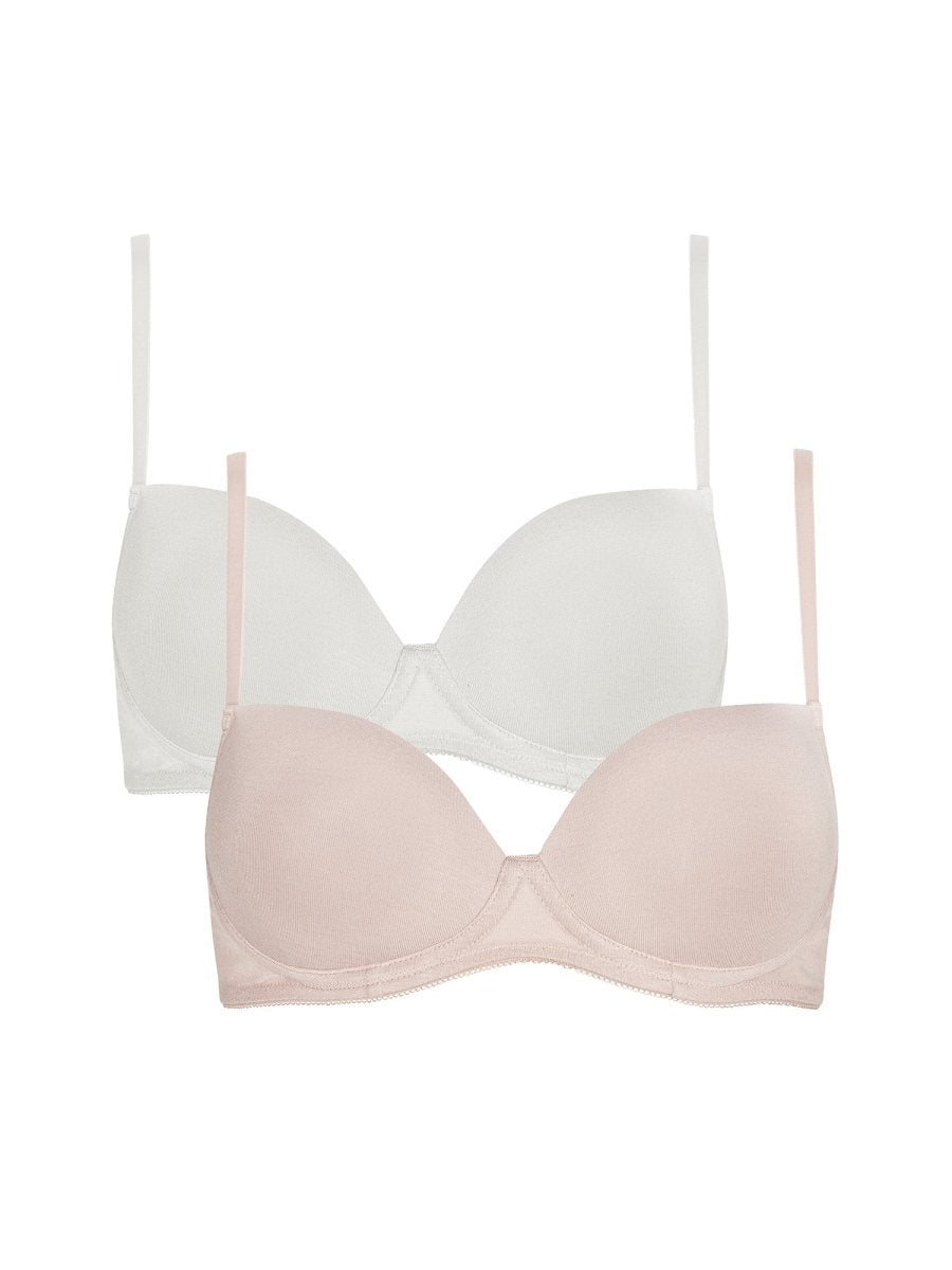 Buy Tweens Double Layered Wirefree Full Coverage T-Shirt Bra - White at  Rs.280 online