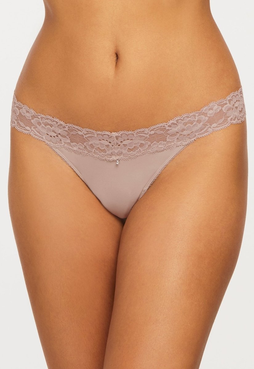 Jasmine strappy lace thong - Gem