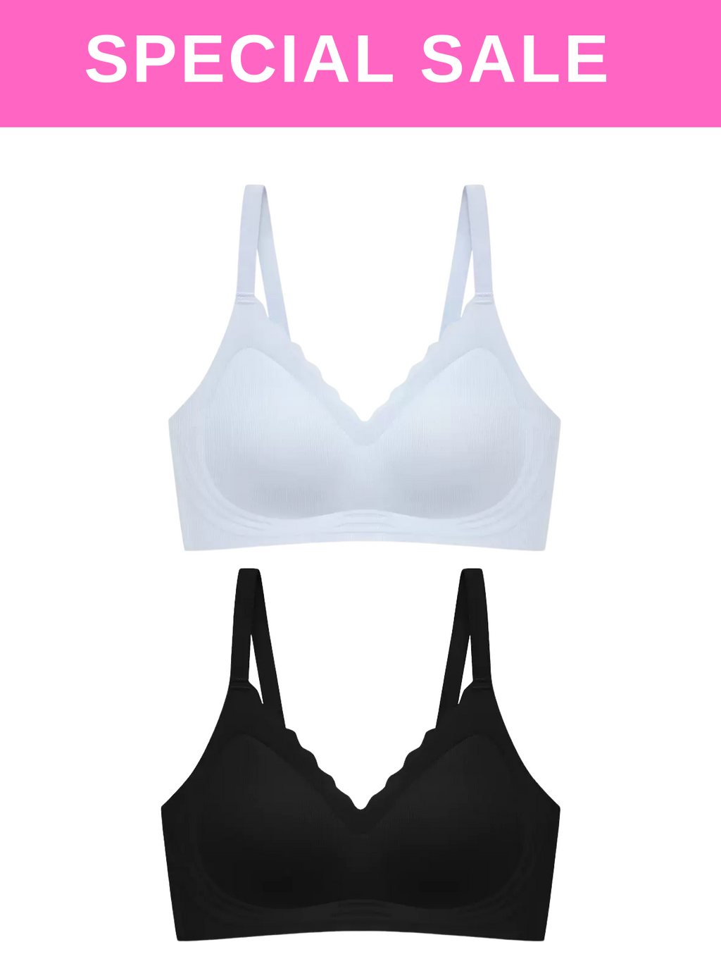 2 Pack Delia Wireless Push Up Support Bra in Grey and Blue – Kiss & Tell  Malaysia