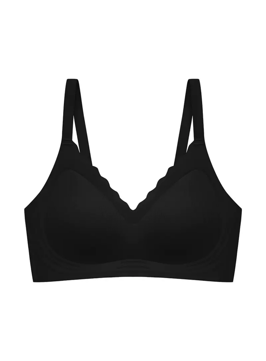 Delia Seamless Wireless Comfortable Push Up Support Bra in Grey