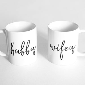 hubby & wifey mugs