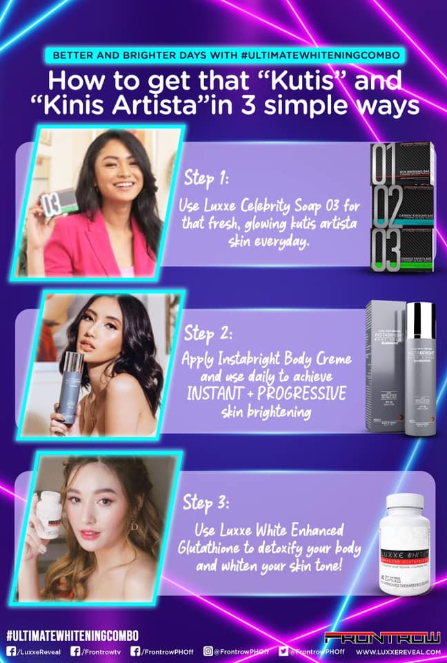 3 Easy Steps With the Luxxe Skin Ultimate Whitening Combo