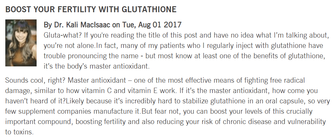 glutathione brand for fertility