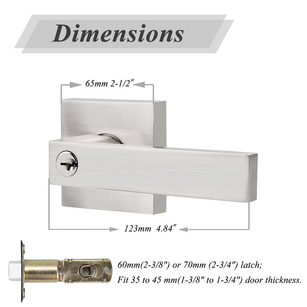 door handles dimensions