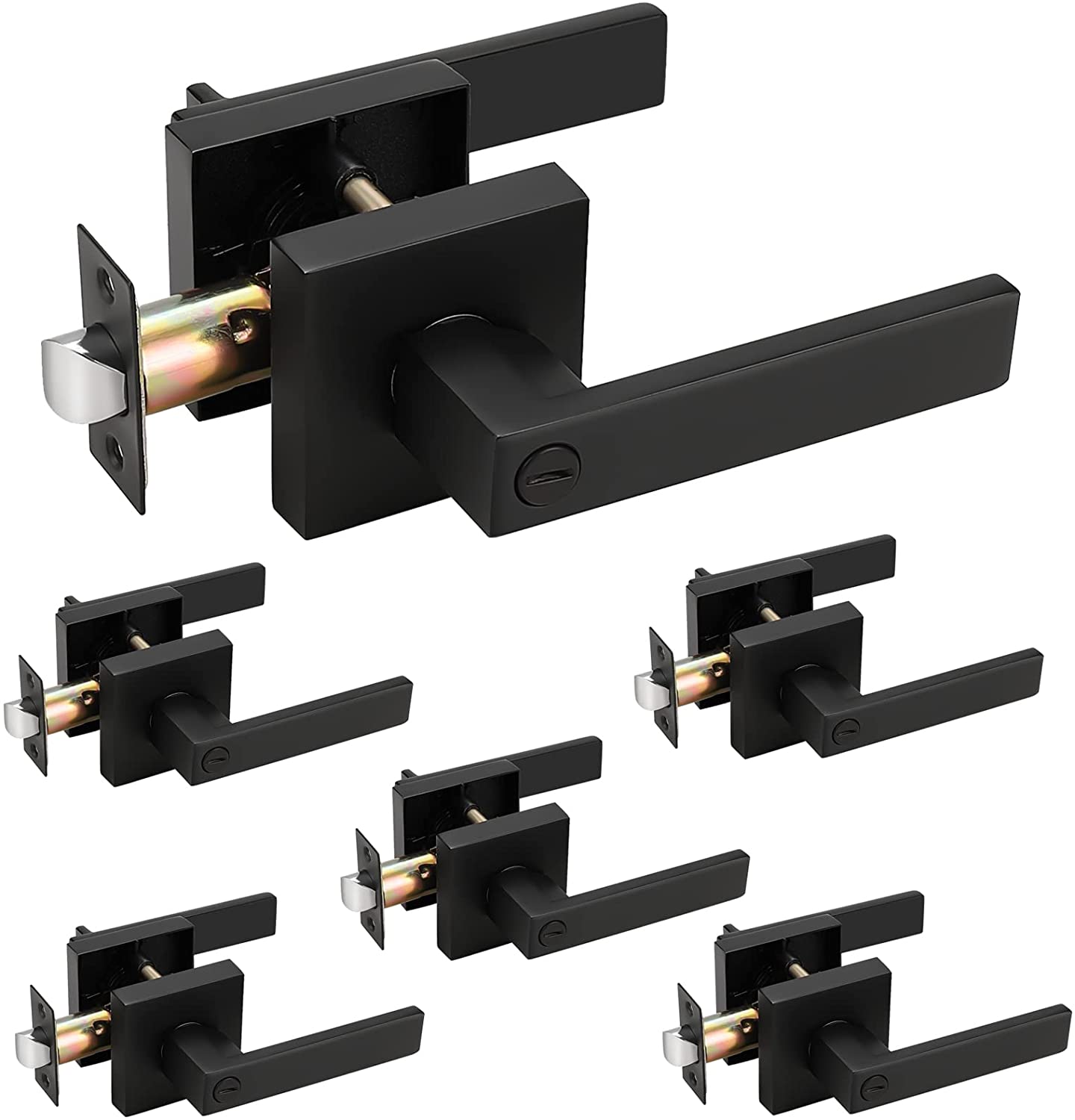 Privacy Lock Door Lever set for Bedroom and Bathroom, Interior