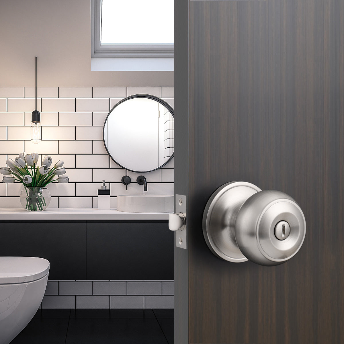 Tulip Privacy Door Knob Matte Black ǀ Hardware & Locks ǀ Today's