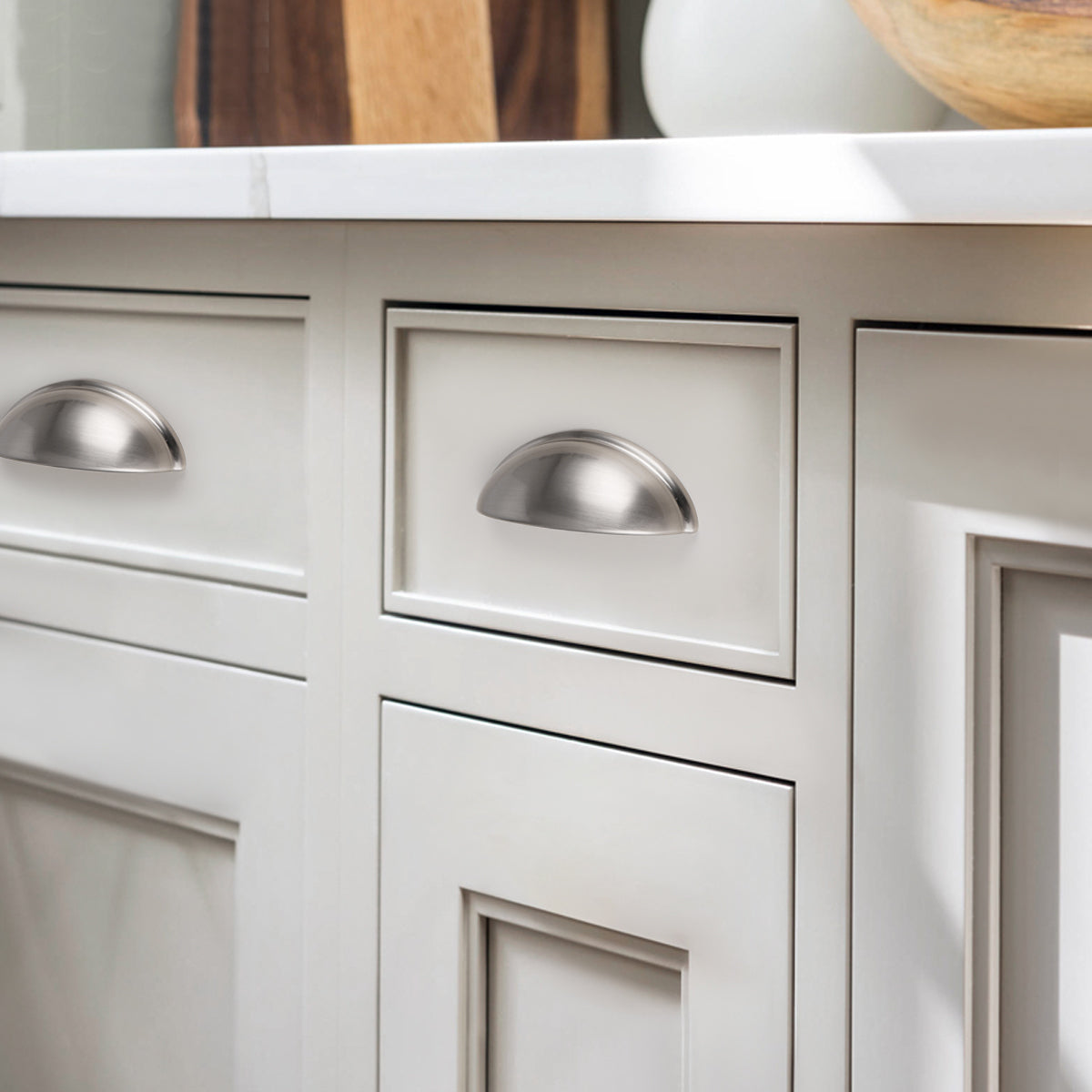cabinets with cup pulls