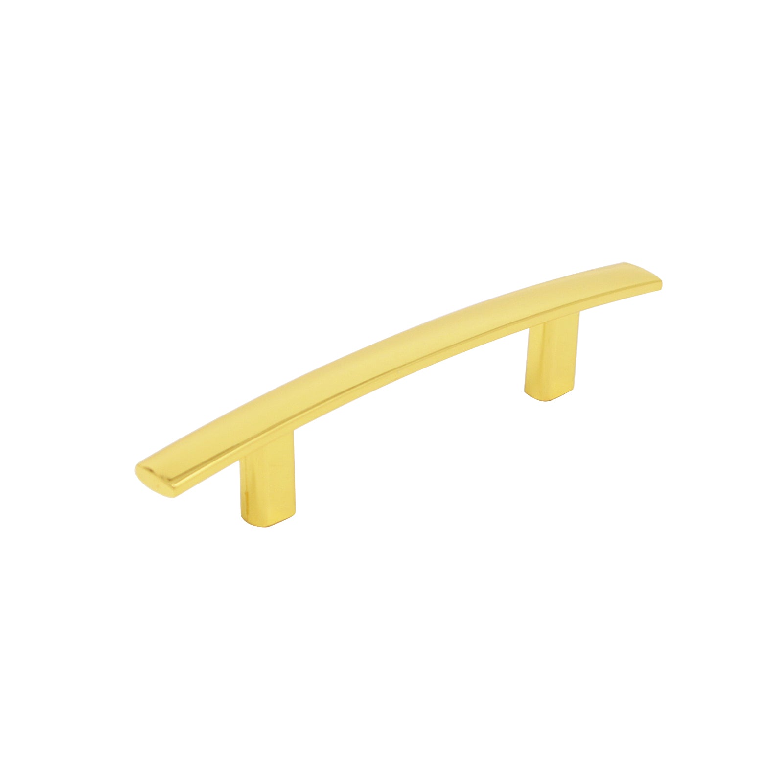 Gold Cabinet Handles Pulls Curved Subtle Arch Style 3inch 76mm