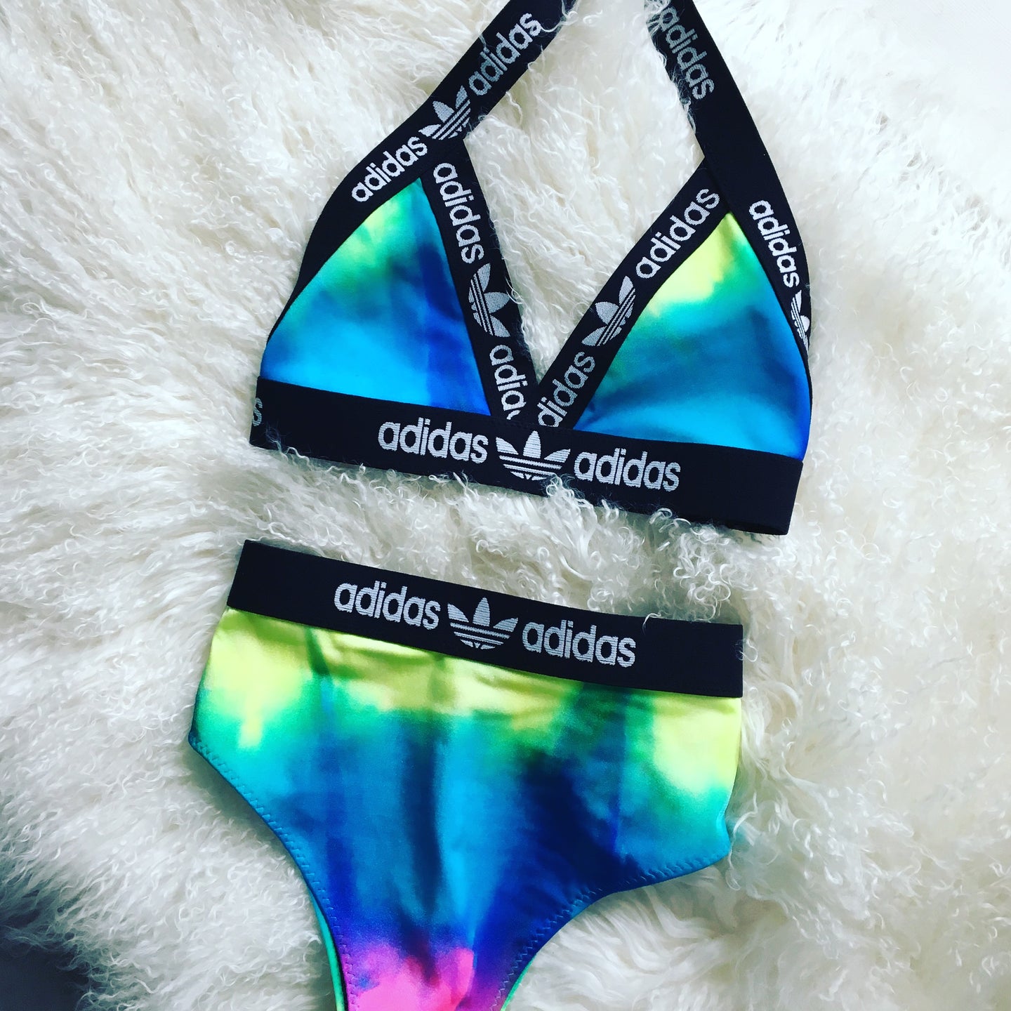 tie dye adidas bikini