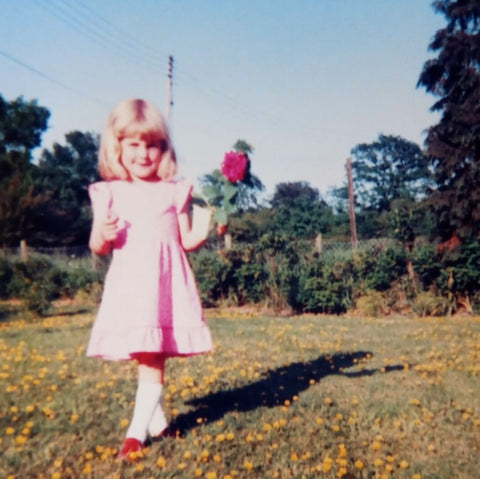 Kate aged six with a new houseplant 